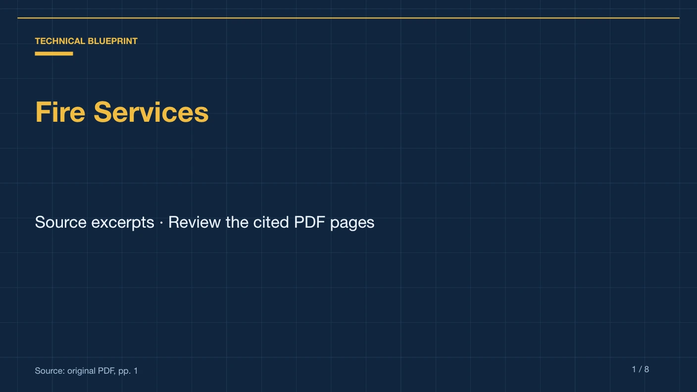 Technical Blueprint native PowerPoint export preview
